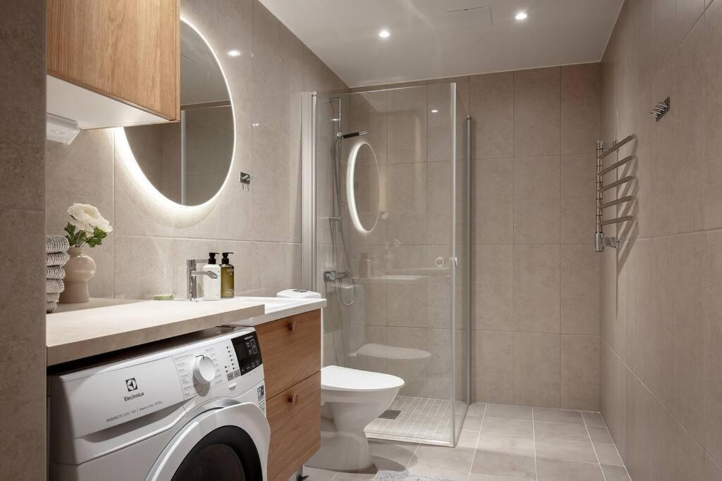 Appartamento Modern Elegance I Hagastaden Stoccolma Esterno foto